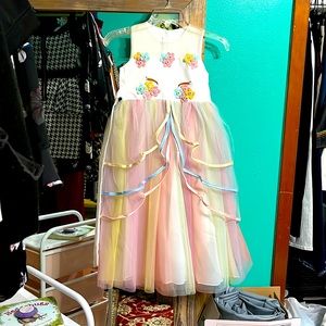 Cute tutu long dress / fits 6-8yr old girl